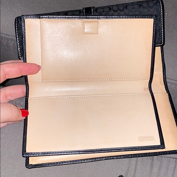 Coach black trifold wallet. Good condition. - Picture 5 of 5